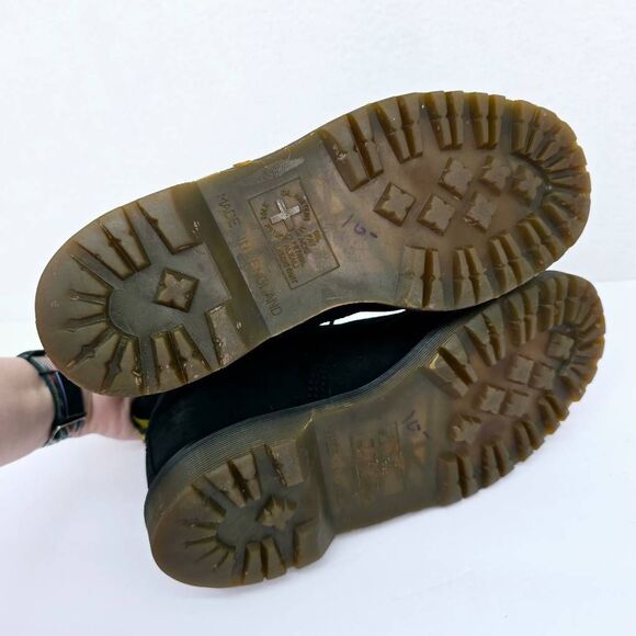 Doc Martens Suede Lace Up Leather Combat Boots 8.5 Wide - Picture 7 of 8